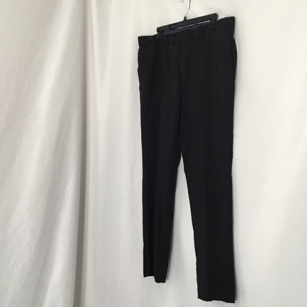 Jefferson Flat Front Solid Wool Dress Pants (B14) - image 3